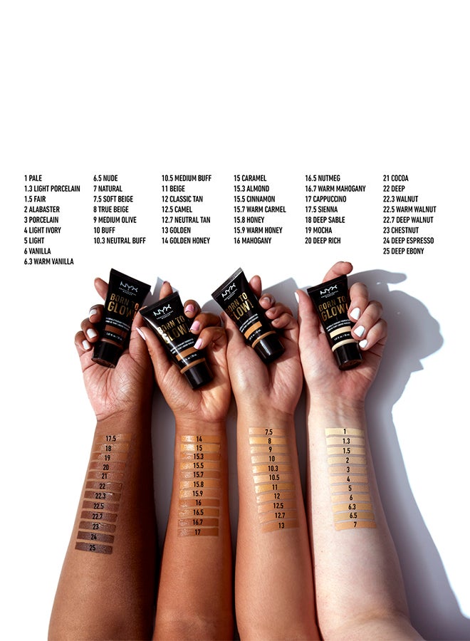 NYX PROFESSIONAL MAKEUP Born To Glow! Naturally Radiant Foundation Soft Beige  - Image 4