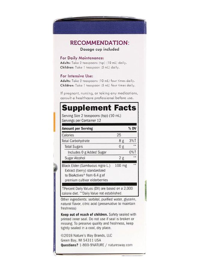 Nature way Sambucus Standardized Elderberry Sugar-Free Syrup  - Image 2
