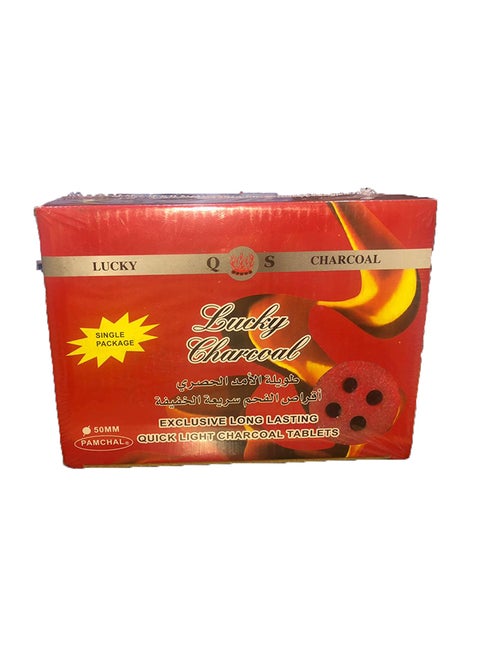 20-Piece Quick Light Charcoal Tablets Black 50mm