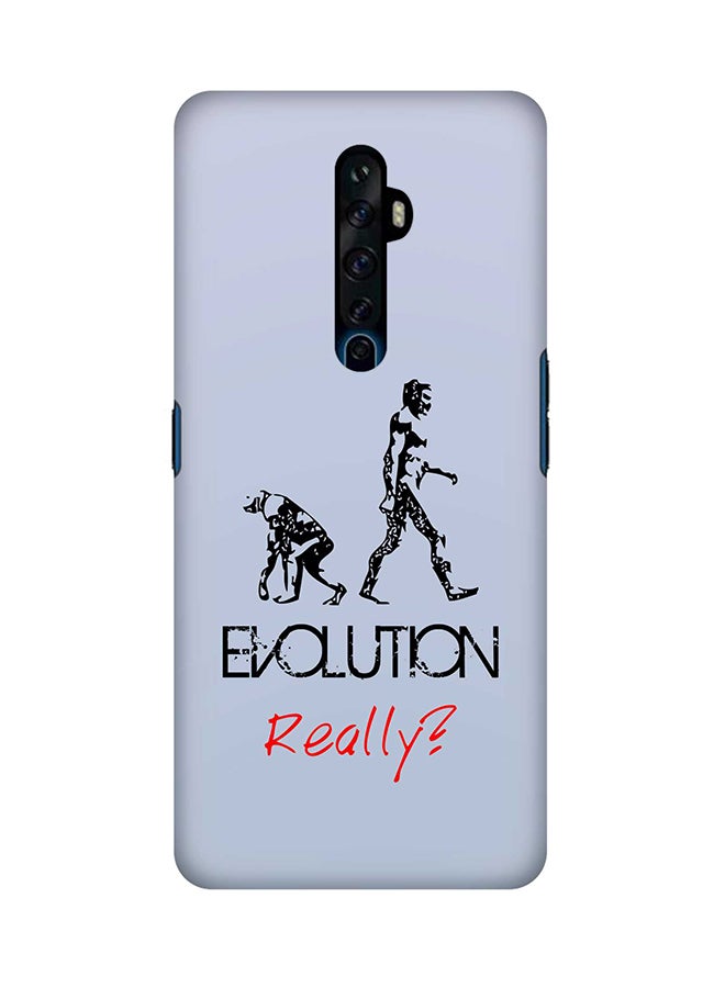 Stylizedd - Slim Snap Basic Series Anti-Scratch Customized Mobile Case Cover For Oppo Reno2 Evolution, Really (Blue) - Image 1