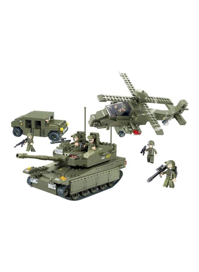 Sluban M38-B0309 683 Piece Army Ground Air Force Building Set M38-B0309 6+ Years - Image 1