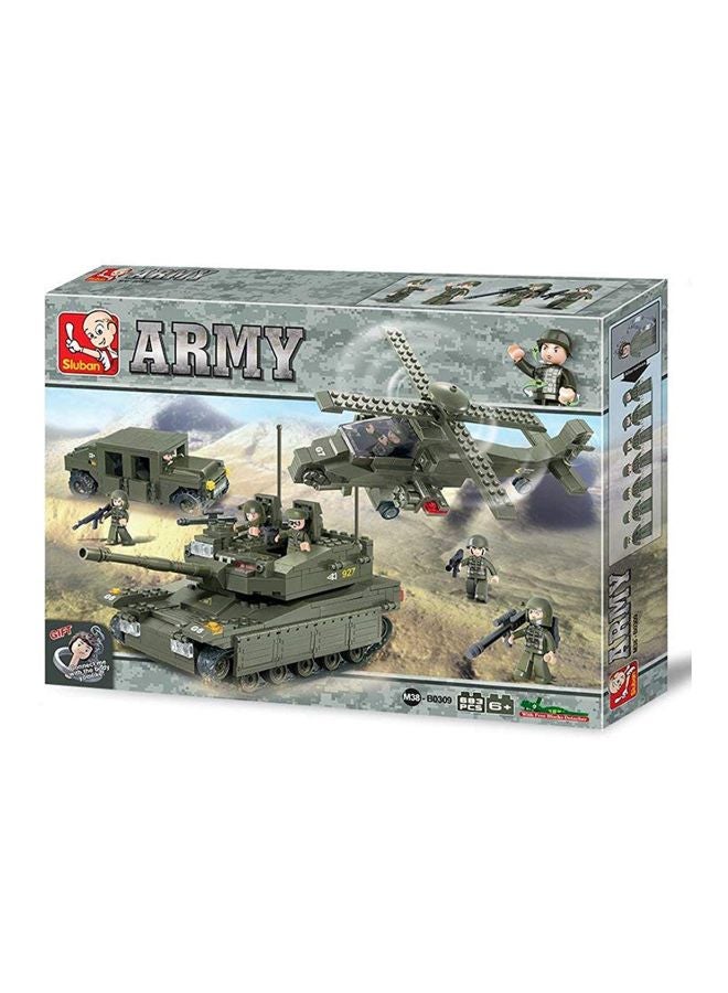 Sluban M38-B0309 683 Piece Army Ground Air Force Building Set M38-B0309 6+ Years - Image 5