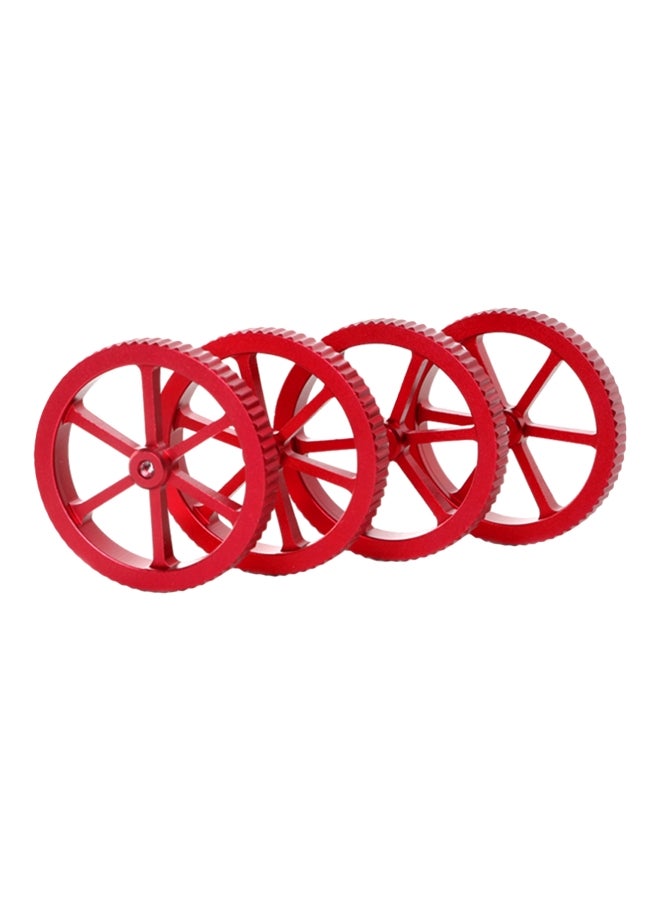 Creality 3D - 4-Piece 3D Printer Hotbed Platform Wheel Red - Image 1