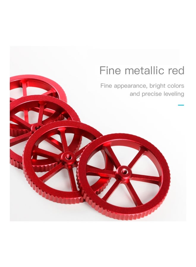 Creality 3D - 4-Piece 3D Printer Hotbed Platform Wheel Red - Image 1