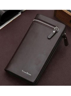 Bluelans Zipper Business Card Holder And Coin Purse Brown  - Image 2