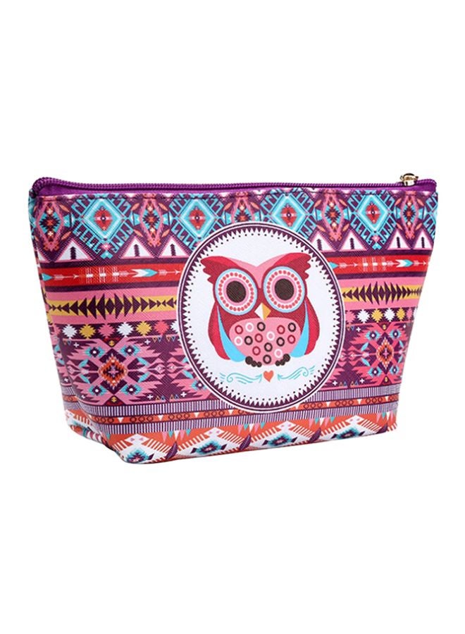 Owl Printed Cosmetic Bag Multicolour