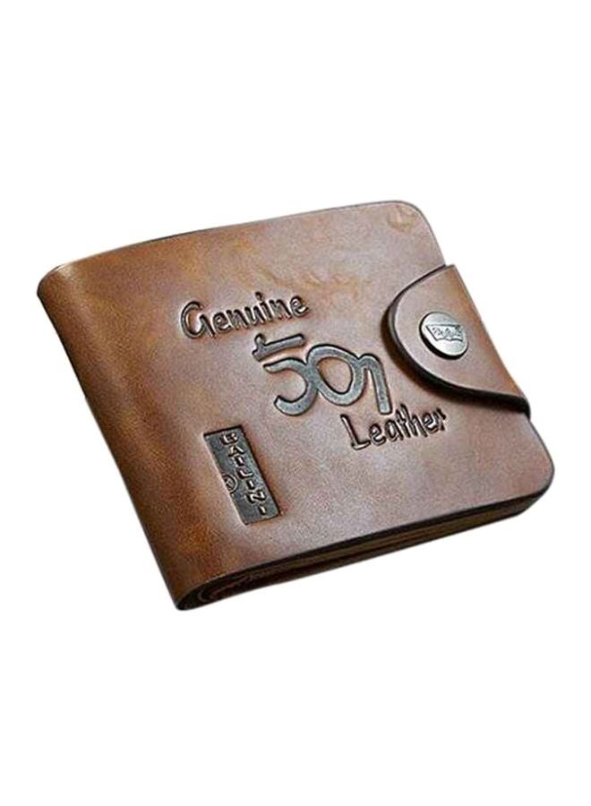 Bluelans - Faux Leather Bifold Wallet Brown - Image 1