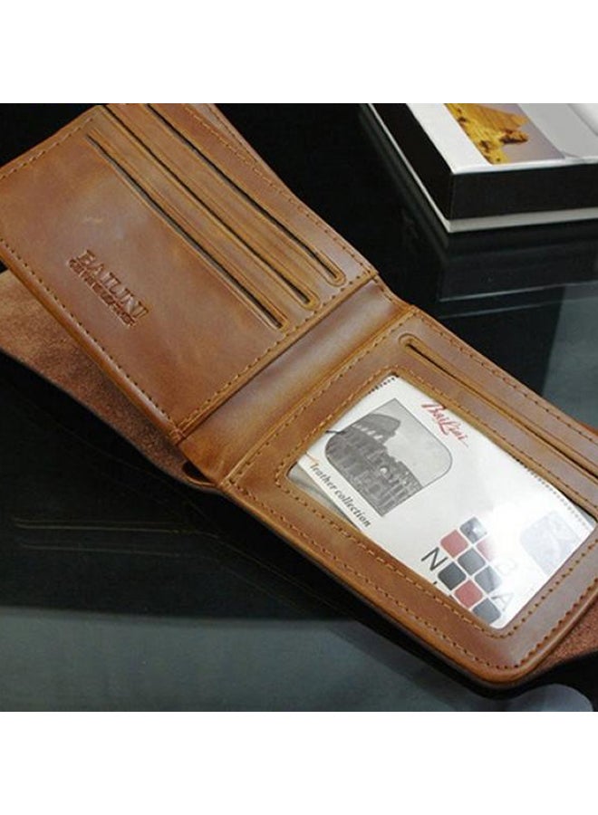 Bluelans - Faux Leather Bifold Wallet Brown - Image 1