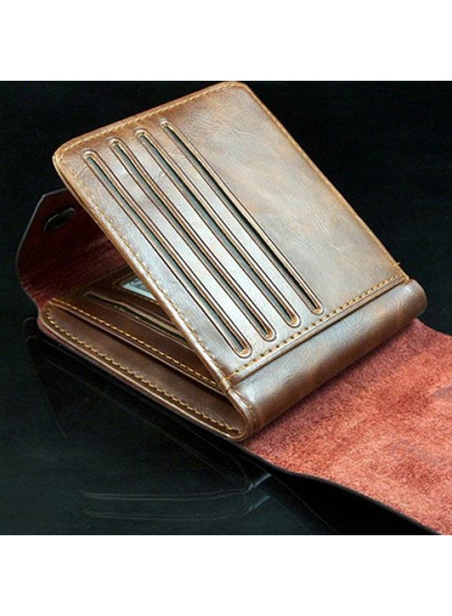 Bluelans - Faux Leather Bifold Wallet Brown - Image 1