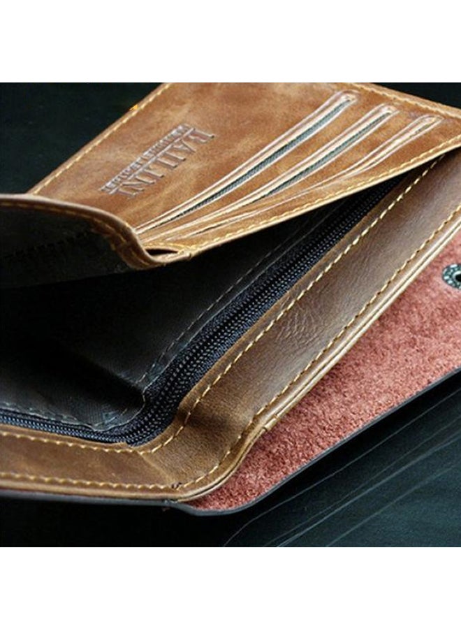 Bluelans - Faux Leather Bifold Wallet Brown - Image 1