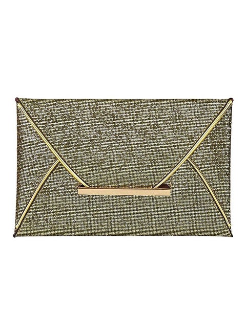 Sparkling Dazzling Sequins Clutch Green/Gold