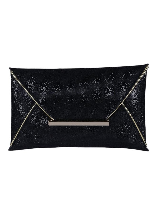 OUTAD Sparkling Dazzling Sequins Clutch Black  - Image 1