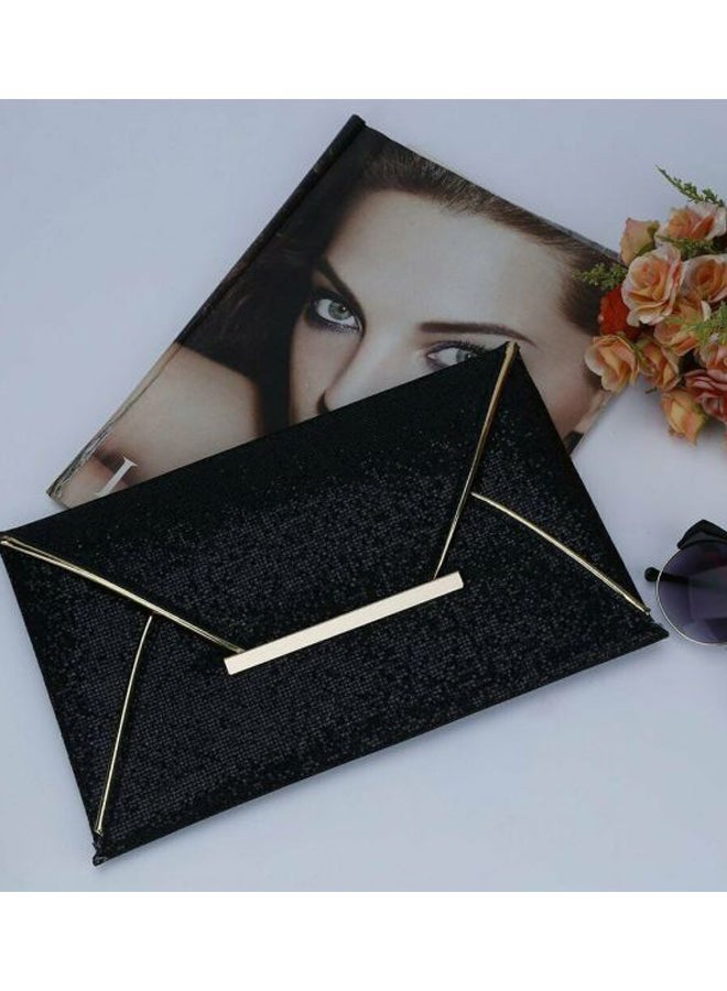 OUTAD Sparkling Dazzling Sequins Clutch Black  - Image 2