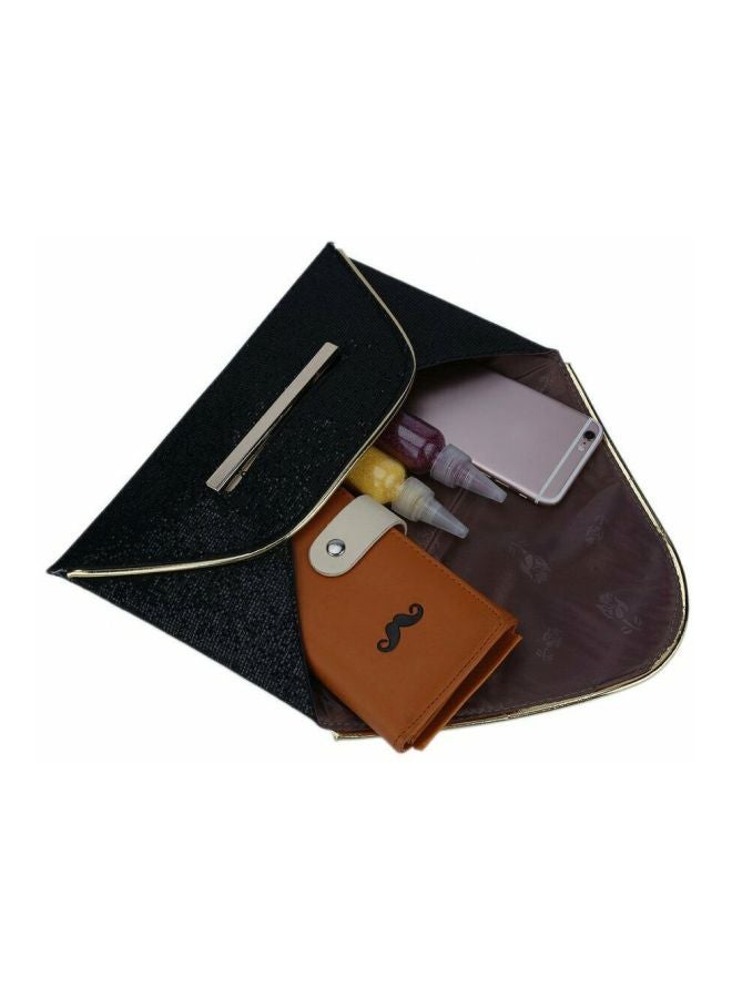 OUTAD Sparkling Dazzling Sequins Clutch Black  - Image 4