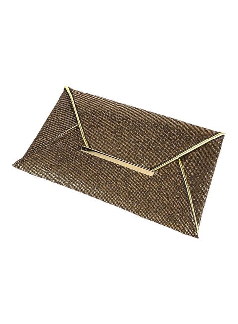 Sparkling Dazzling Sequins Clutch Brown