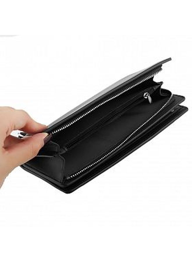 أوتاد حاملة بطاقات جلدية أسود - Image 5