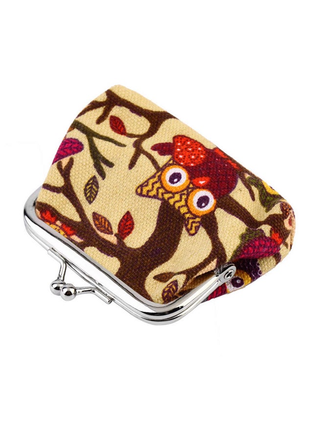 OUTAD Canvas Owl Print Clutch Multicolour  - Image 2