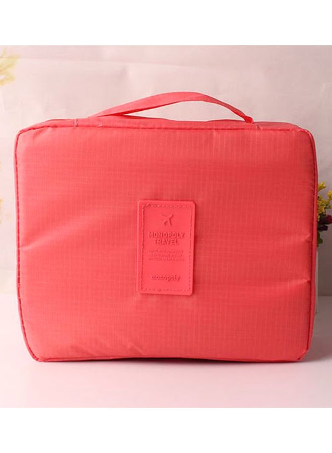 أوتاد حقيبة من النايلون لمستحضرات التجميل وردي - Image 3