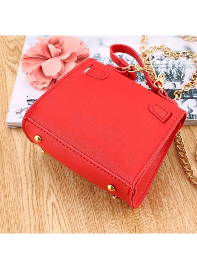 OUTAD Flower Decorative Satchel Bag Red - Image 2