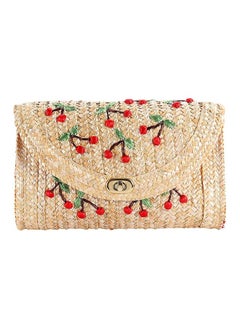 Cherry Embroidered Crossbody Bag Yellow