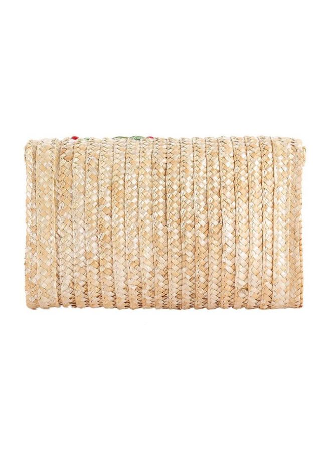 OUTAD - Cherry Embroidered Crossbody Bag Yellow - Image 1