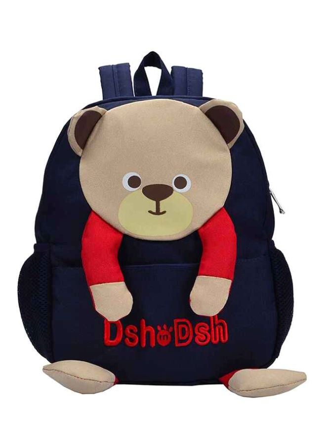 حقيبة ظهر مدرسية بشكل دب أزرق داكن