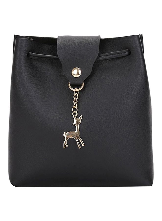OUTAD - Deer Detailed Shoulder Bag Black - Image 1