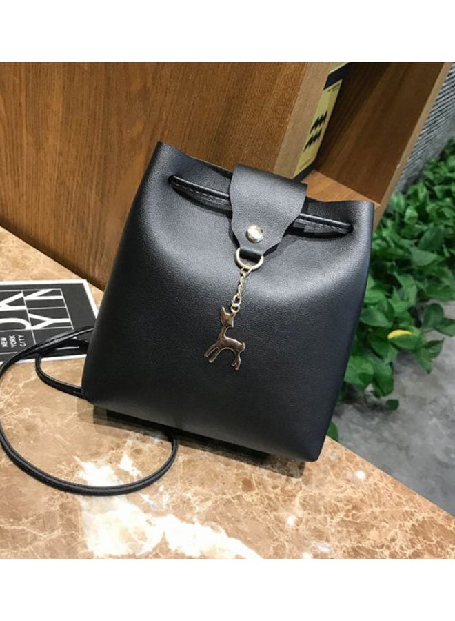 OUTAD - Deer Detailed Shoulder Bag Black - Image 1