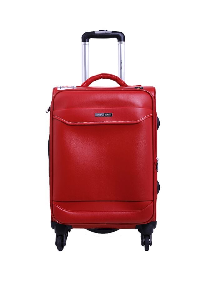 PARAJOHN Softside 3 Piece Luggage Trolley Set Red  - Image 2