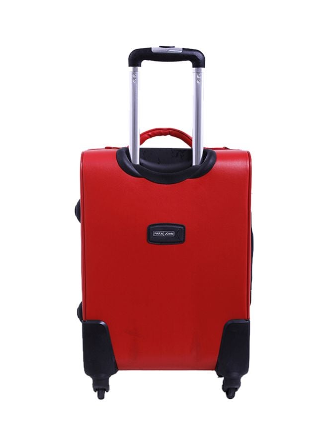 PARAJOHN Softside 3 Piece Luggage Trolley Set Red  - Image 3
