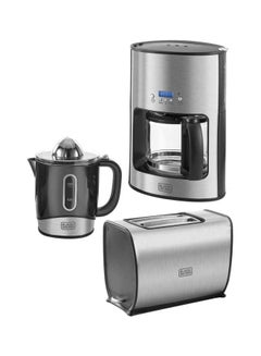 BLACK+DECKER Coffee Machine Toaster And Kettle 1L 1.0 L BFS100-B5 Silver/Black  - Image 1