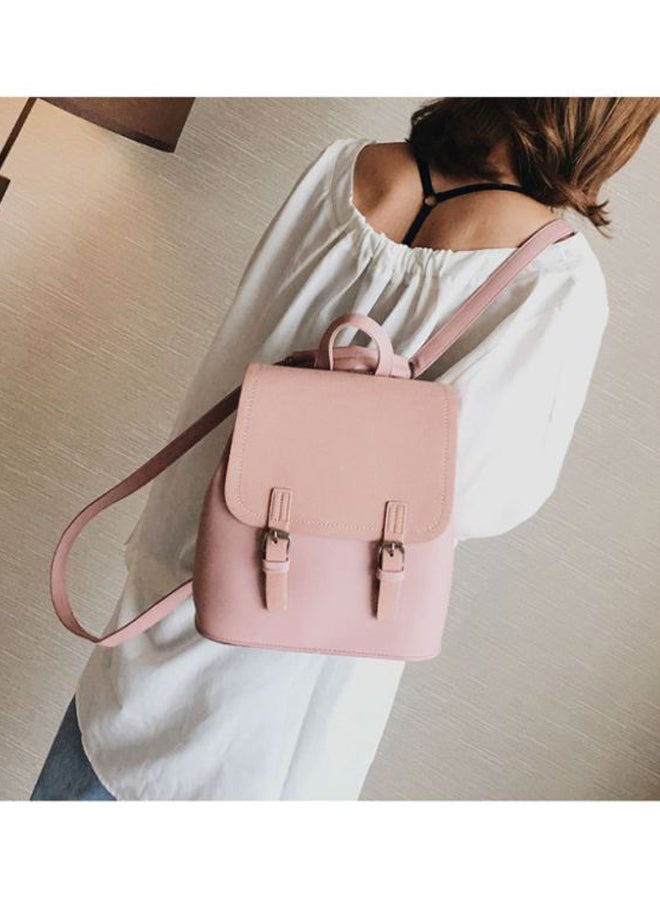 Cool Baby Polyurethane Solid Backpack Pink  - Image 3