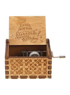 Sharpdo Wooden Hand Crank Music Box Brown 9x5.5x4.5cm  - Image 2