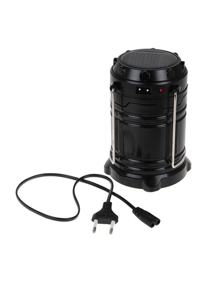 بيوينتي فانوس ملائم للتخييم قابل لإعادة الشحن مزود بشاحن بمنفذ USB أسود 10x10سم