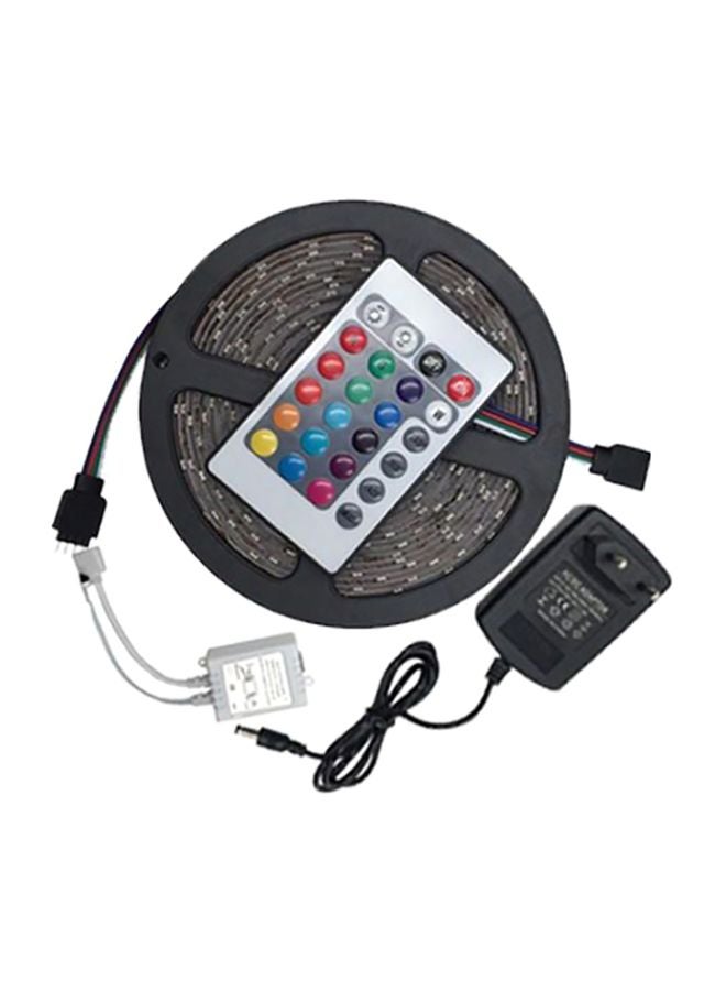 LED Strip Lights With Remote Control And Power Adapter White 2x8cm