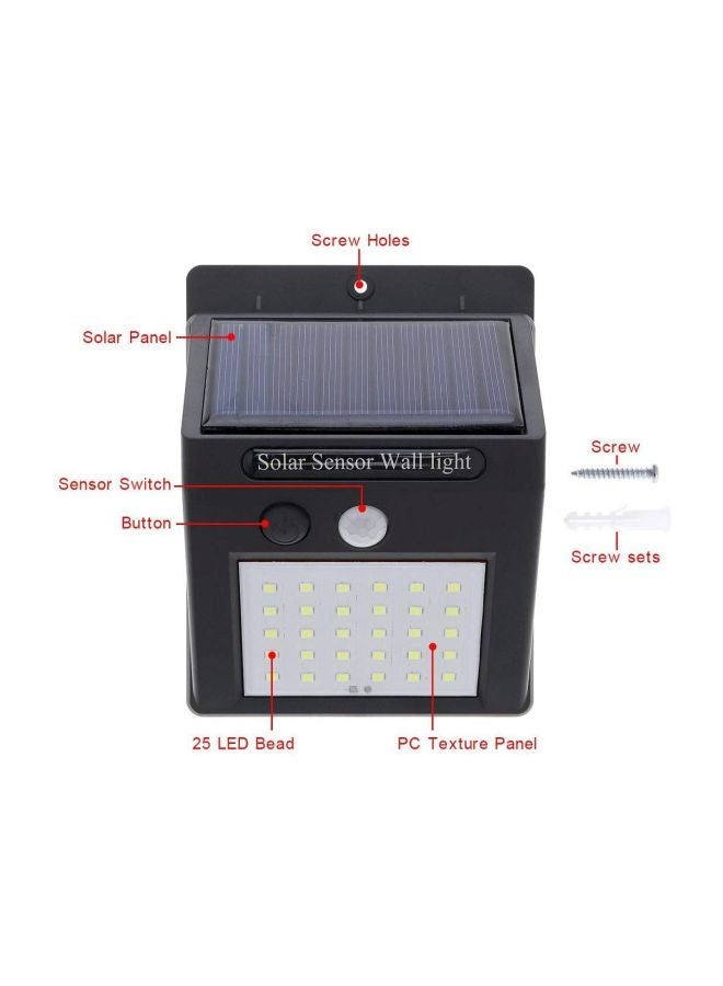 Beauenty 30 LED Solar Power PIR Motion Sensor Wall Light Black 10x10cm - Image 4