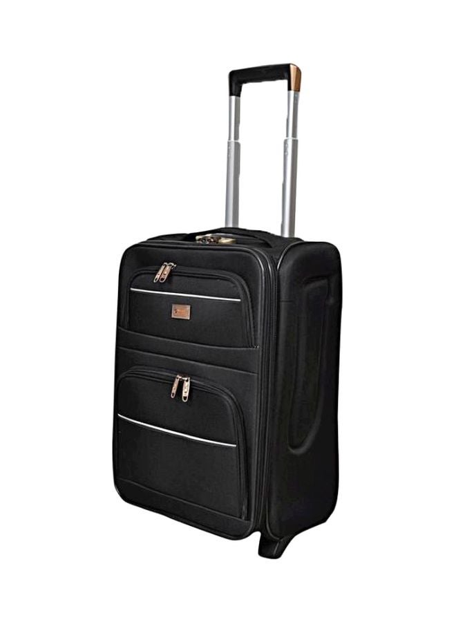 نيو ترافيل حقيبة أمتعة بعجلات بحجم صغير وجوانب ناعمة أسود - Image 1