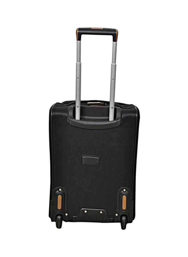 نيو ترافيل حقيبة أمتعة بعجلات بحجم صغير وجوانب ناعمة أسود - Image 2