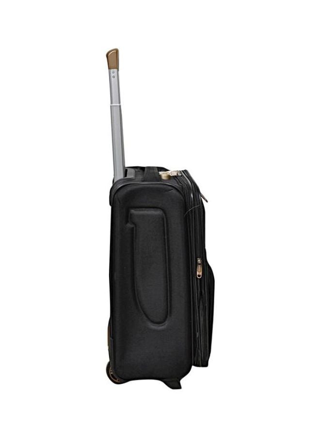 نيو ترافيل حقيبة أمتعة بعجلات بحجم صغير وجوانب ناعمة أسود - Image 3