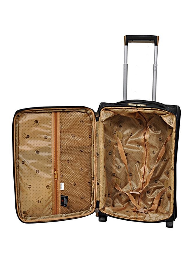 نيو ترافيل حقيبة أمتعة بعجلات بحجم صغير وجوانب ناعمة أسود - Image 4