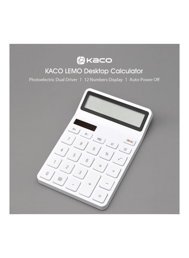Xiaomi - Kaco Lemo Desktop Calculator White - Image 1