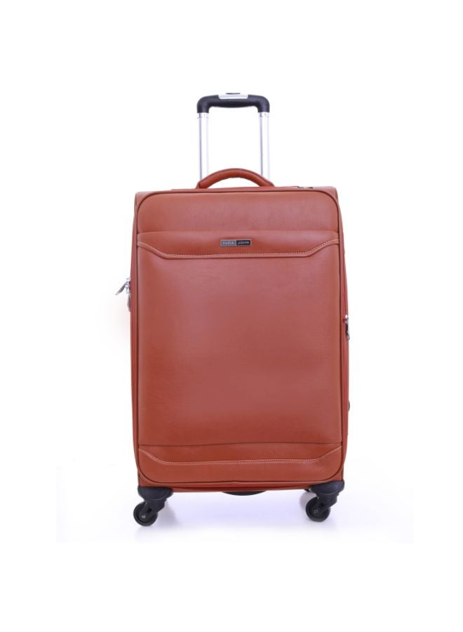 بارا جون طقم حقائب أمتعة بعجلات بافلوز وجوانب مرنة مكون من 3 قطع بني - Image 2