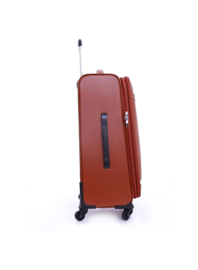 بارا جون طقم حقائب أمتعة بعجلات بافلوز وجوانب مرنة مكون من 3 قطع بني - Image 3