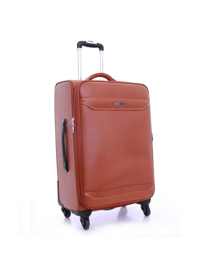 بارا جون طقم حقائب أمتعة بعجلات بافلوز وجوانب مرنة مكون من 3 قطع بني - Image 4