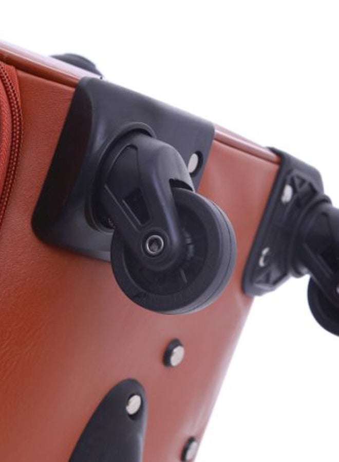 بارا جون طقم حقائب أمتعة بعجلات بافلوز وجوانب مرنة مكون من 3 قطع بني - Image 5