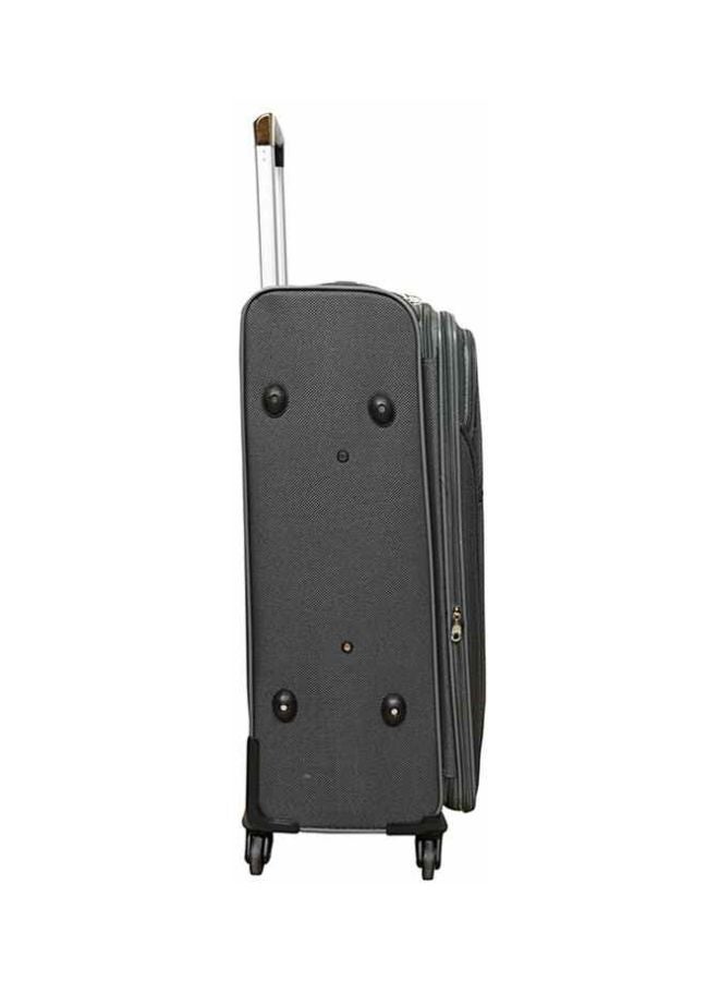 NEW TRAVEL Softside 3 Piece Luggage Trolley Set Grey  - Image 4