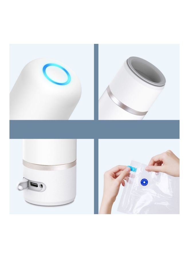 مجموعة مضخة شفط مياو مياو سي محمولة لتخزين الأطعمة من 12 قطعة أبيض/فضي