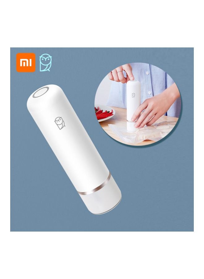 مجموعة مضخة شفط مياو مياو سي محمولة لتخزين الأطعمة من 12 قطعة أبيض/فضي