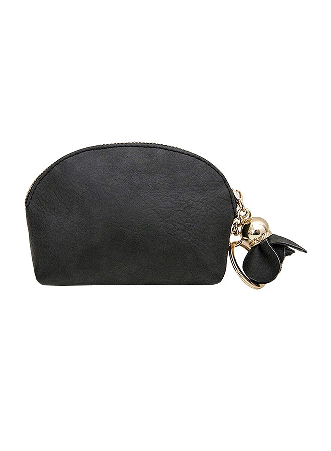 Generic Zipper Closure Coin Purse Black 