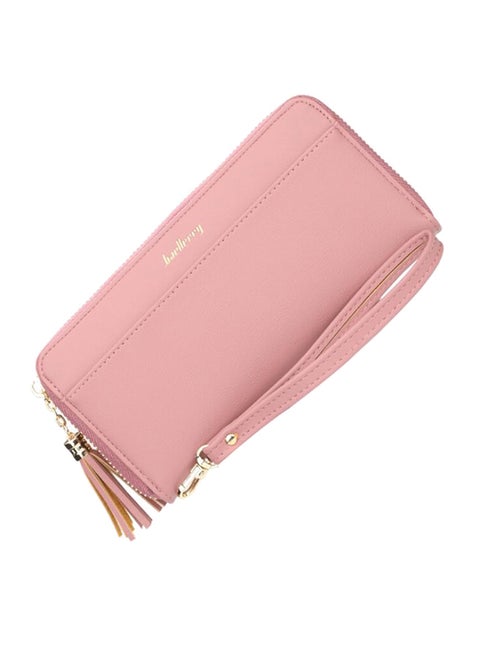 Zipper Closure Coin Purse Pink
